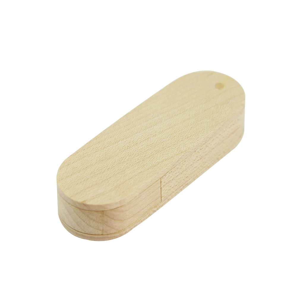 wooden ellipse usb flash drive