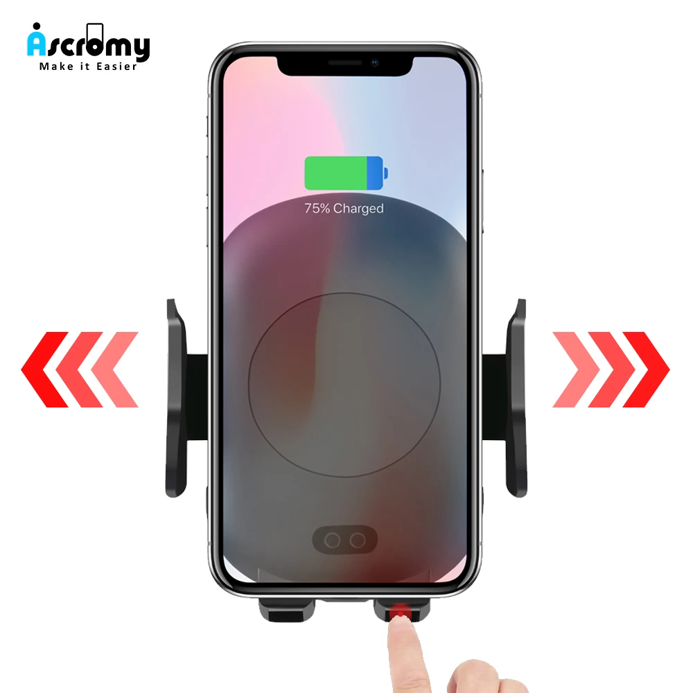 Быстрое беспроводное зарядное устройство Ascromy Qi для iPhone X XR XS Max 8 Plus Samsung S9 S8 Note 9