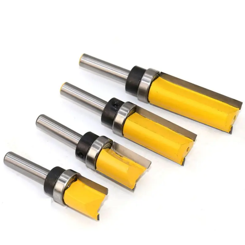 4 pçsset 8mm0.3 Fresas Shank Corte Cópia Router Bit Haste Reta