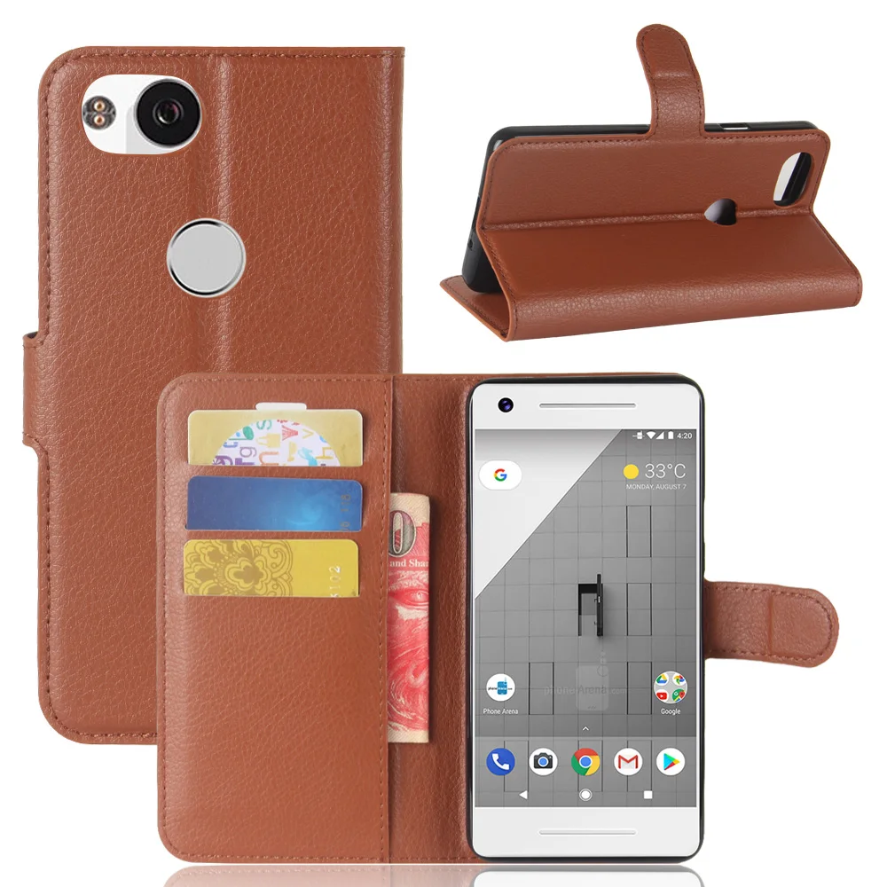 Телефон чехлы для Google pixel2 50 шт./лот ТПУ кожаный чехол bookcover случае Бесплатная