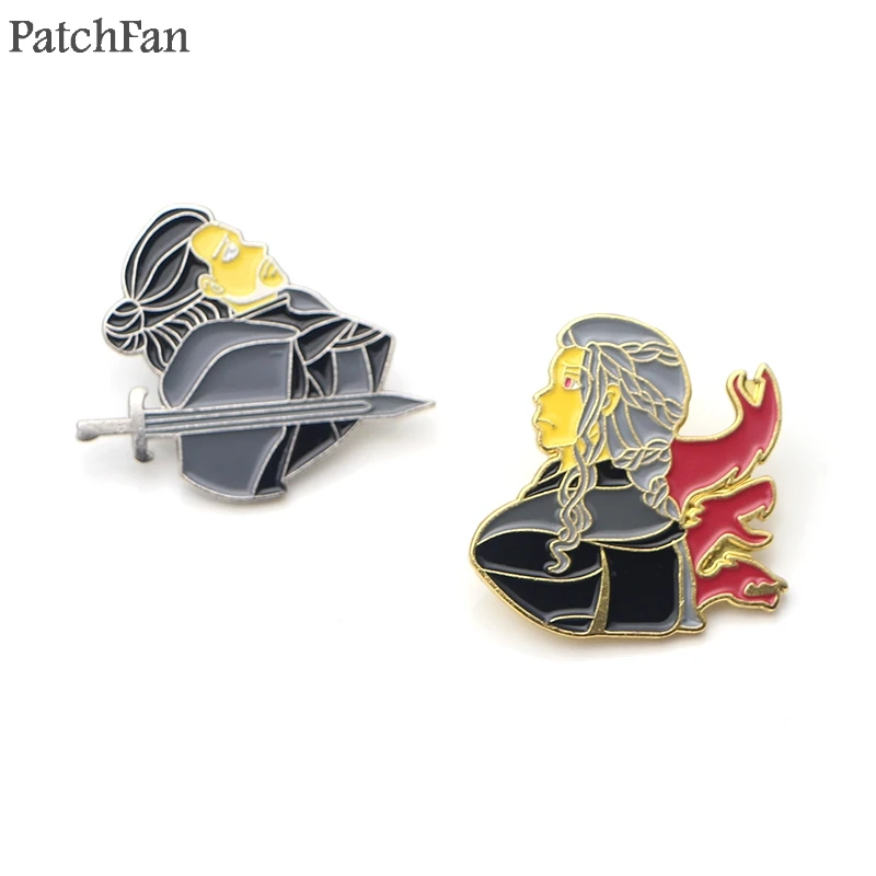 

Patchfan game of thrones Zinc alloy tie pins badges para shirt clothes backpack shoes brooches badges medals decorations A1784