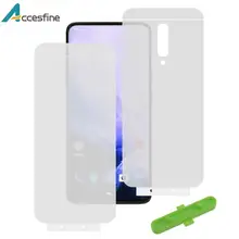 Protetor de tela de 2 pces 9d para oneplus 7 pro oneplus 7 t pro tpu cobertura completa hidrogel película protetora macia opcional front & back
