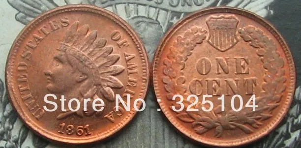 1861 Indian Head Cent COPY FREE SHIPPING |