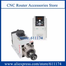 Квадратный фланец Диаметр вала(мм): шпиндель с воздушным охлаждением двигатель 4.5KW ER32 18000 оборотов в минуту ЧПУ мукомольный Шпиндельный двигатель+ частотно-регулируемым приводом frequencty инвертор