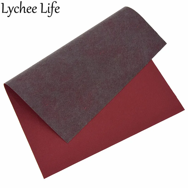 Lychee Life 29x21 см Синтетическая кожа ткань A4 сплошной цвет ПВХ ткань DIY для пошива домашней одежды одежда аксессуары поставки