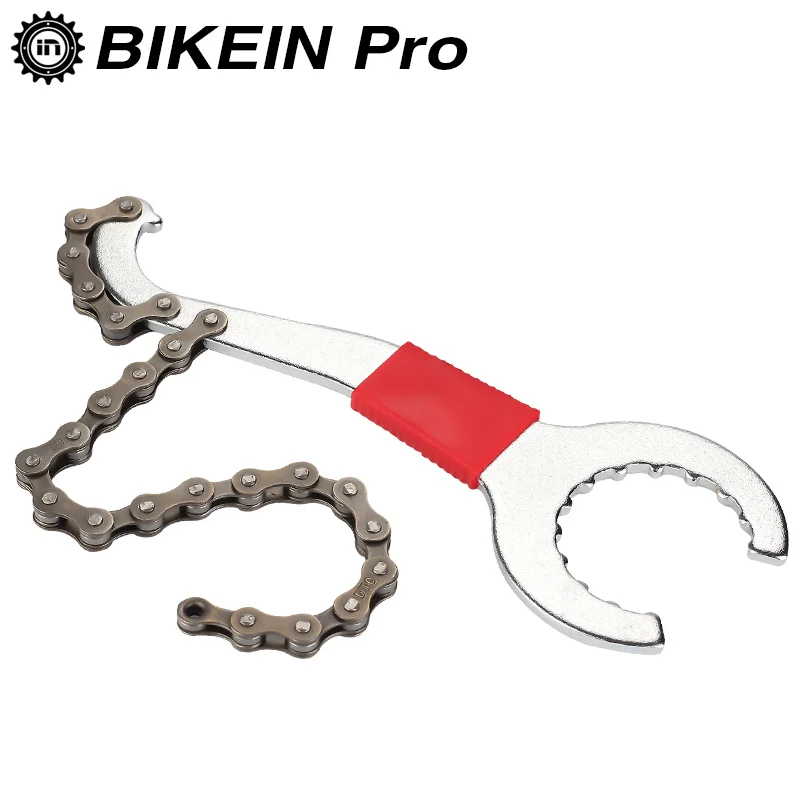 cheap BIKEIN 3 in 1 Bicycle Chain Whip Sprocket Cassette Lockring Bottom Bracket BB Wrench Tool Spanner Wrench Repair Bicycle Tools