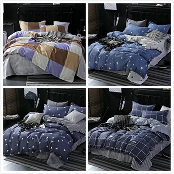 

NEW Concise Duvet Cover Pillowcase 3pcs Bedding Set Soft Cotton Bed Linens Quilt Comforter Pillow Case 180x220 200x230 220x240cm
