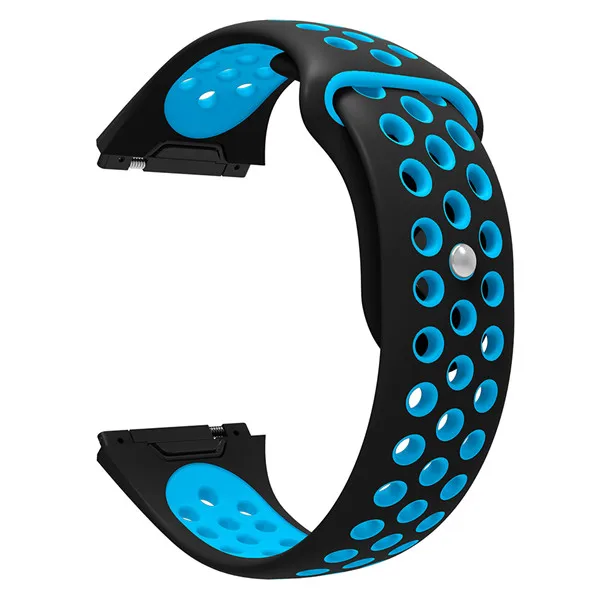 Black blue Легкие вентилируемые силиконовые спортивные часы Браслет для Fitbit Ionic Смарт часы Регулируемый сменный Браслет аксессуар - Цвет: Black blue