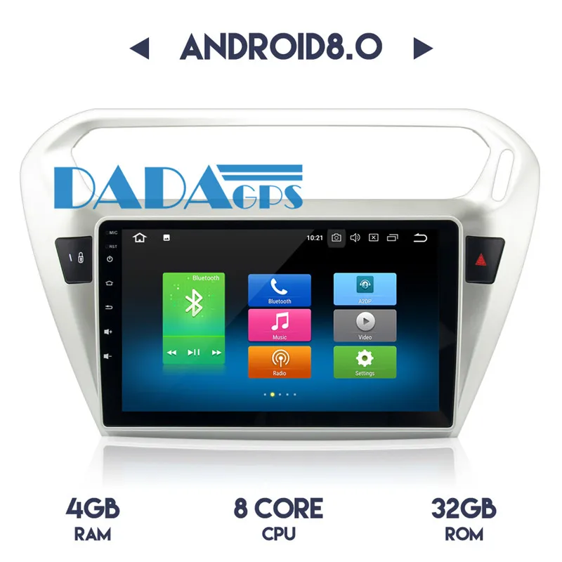 Sale Android 8.0 4GB Car Radio GPS Stereo Headunit For PEUGEOT 301 For Citroen Elysee 2014-2017 Multimedia Car Stereo no DVD Player 5