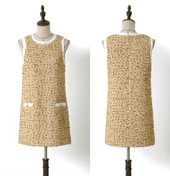 

2019 summer women's vintage dress high quality sleeveless dress A668