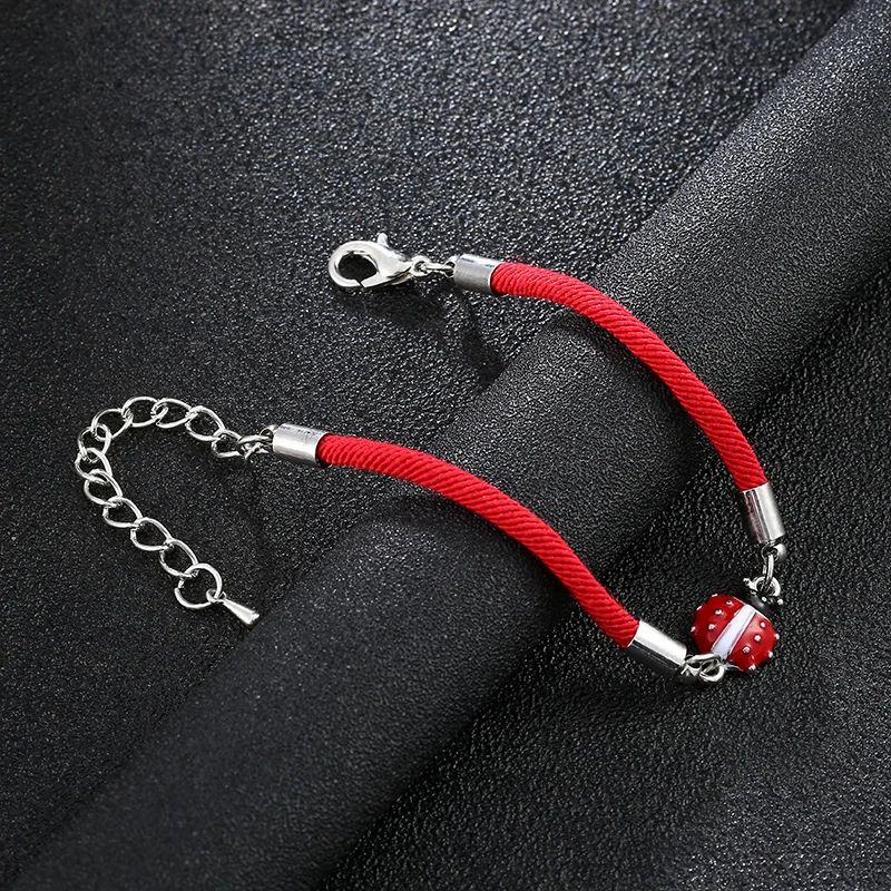Классическая Подвеска в виде божьей коровки Lucky Eye браслеты для женщин и мужчин из