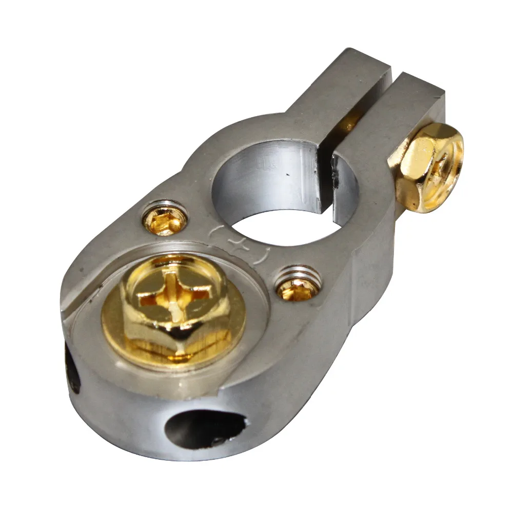 Gold Plated 2x 8 AWG Gauge Battery Terminal Car battery post SKBT 038N