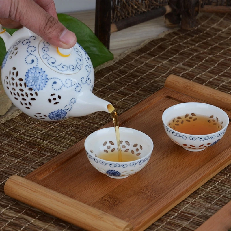 7 шт./компл. китайский чайный набор кунг-фу керамический чайный горшок фарфоровый чайный сервиз гайванские чашки для чая церемонии чая кружка, сосуды для питья