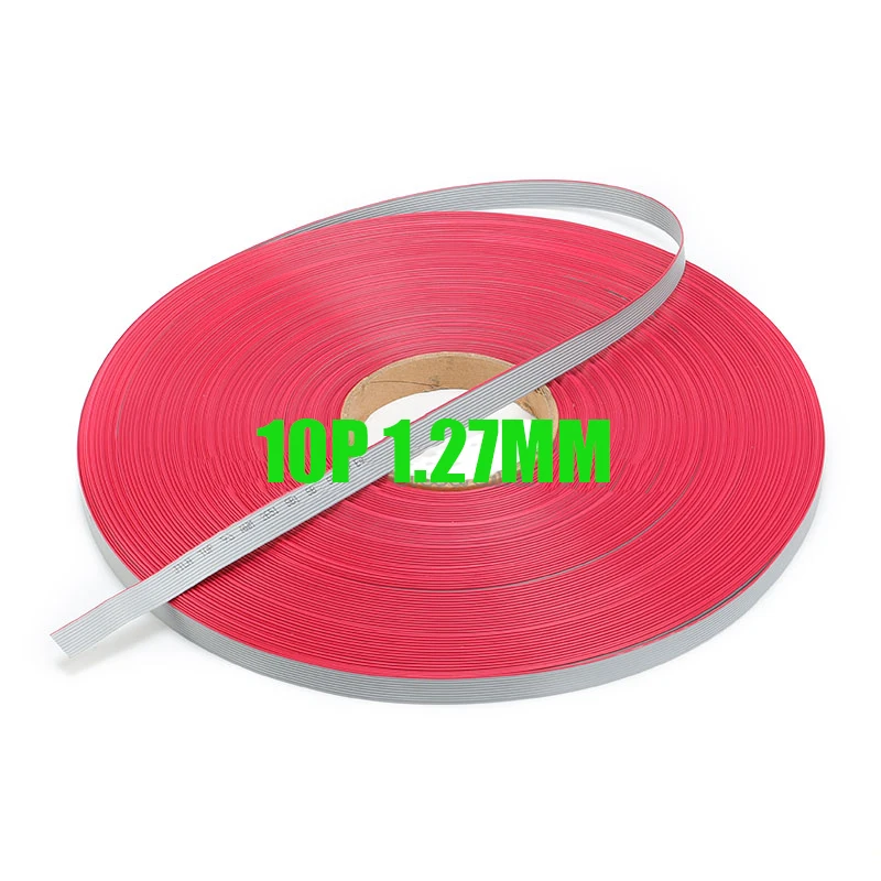 

Free shipping 10M high quality Insulated flat Grey ribbon cable 10P ribbon cable 1.27MM pitch