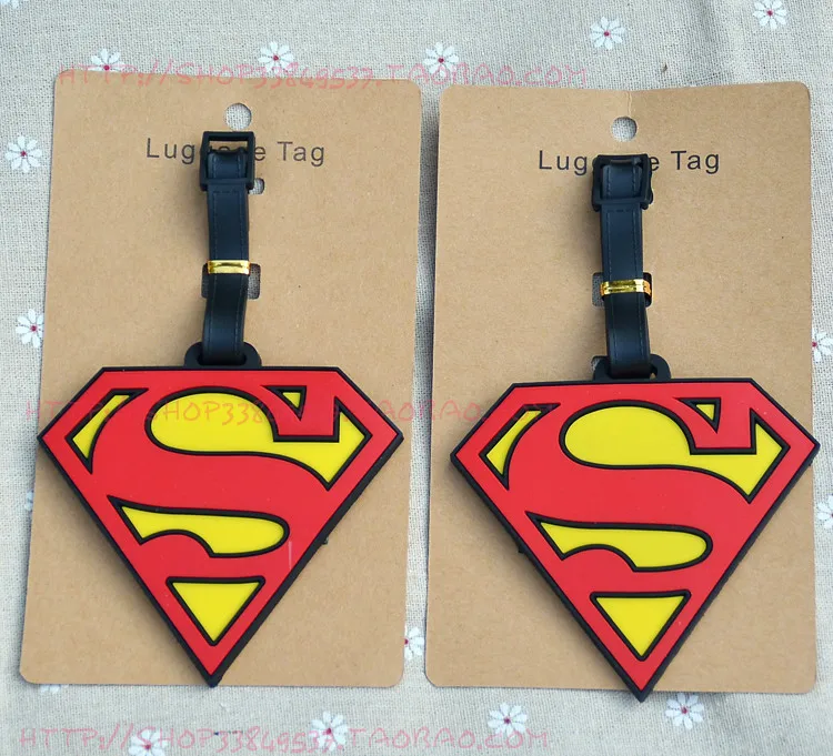 

Superman S logo Soft Anime Action Q Version Figures Cartoon Luggage PVC Decorative Suitcase Figure Ornaments Tags Toy New Gifts