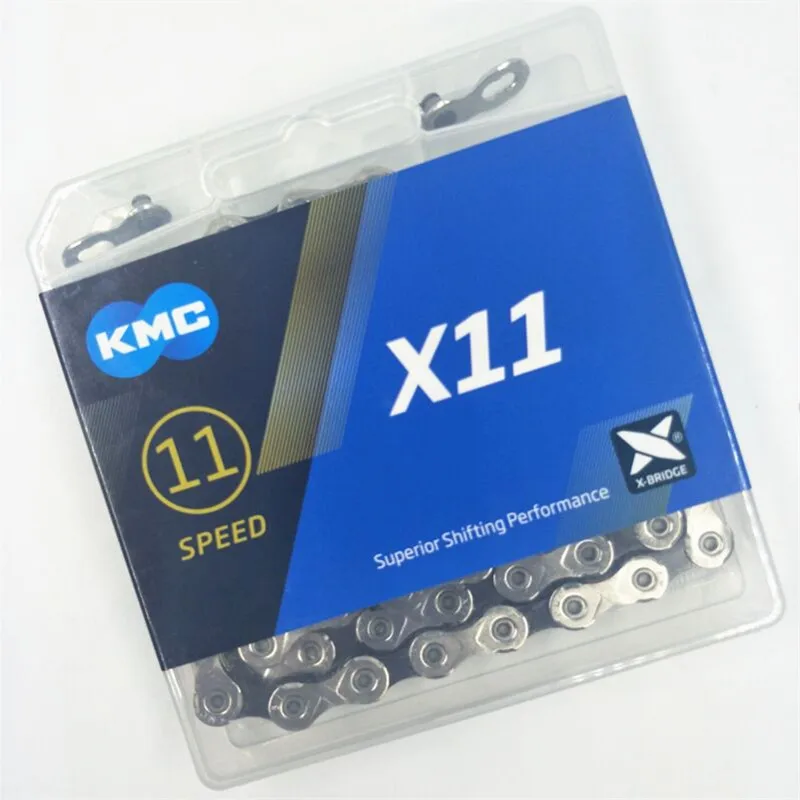 KMC X11.93 X11 велосипедная цепь 118L 11 цепь для скоростного велосипеда с оригинальной коробкой и волшебной кнопкой для горных/велосипедных частей