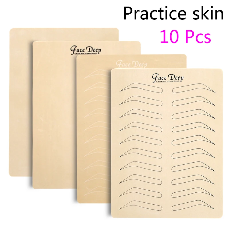

10 Pcs Practice Skin Microblading Tattoo Eyebrow Eyebrow Cosmetic Permanent Makeup Eyebrow Training Tattoo Supplies Accessories
