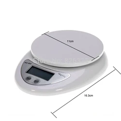 Portable Digital Kitchen Scale - Mini LCD Steelyard for Precision Weighing, 5kg Capacity (5kg)