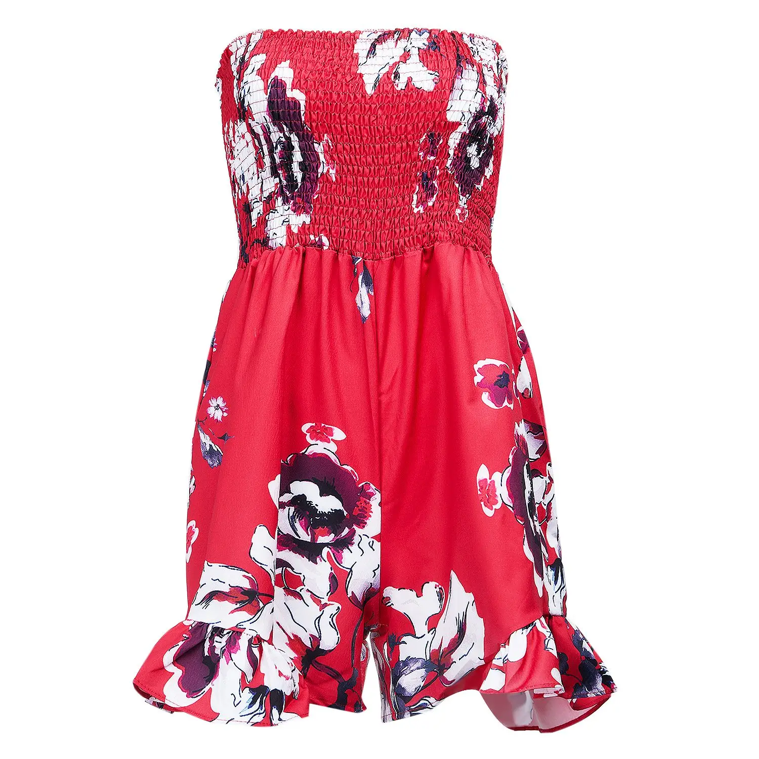 floral print jumpsuit shorts