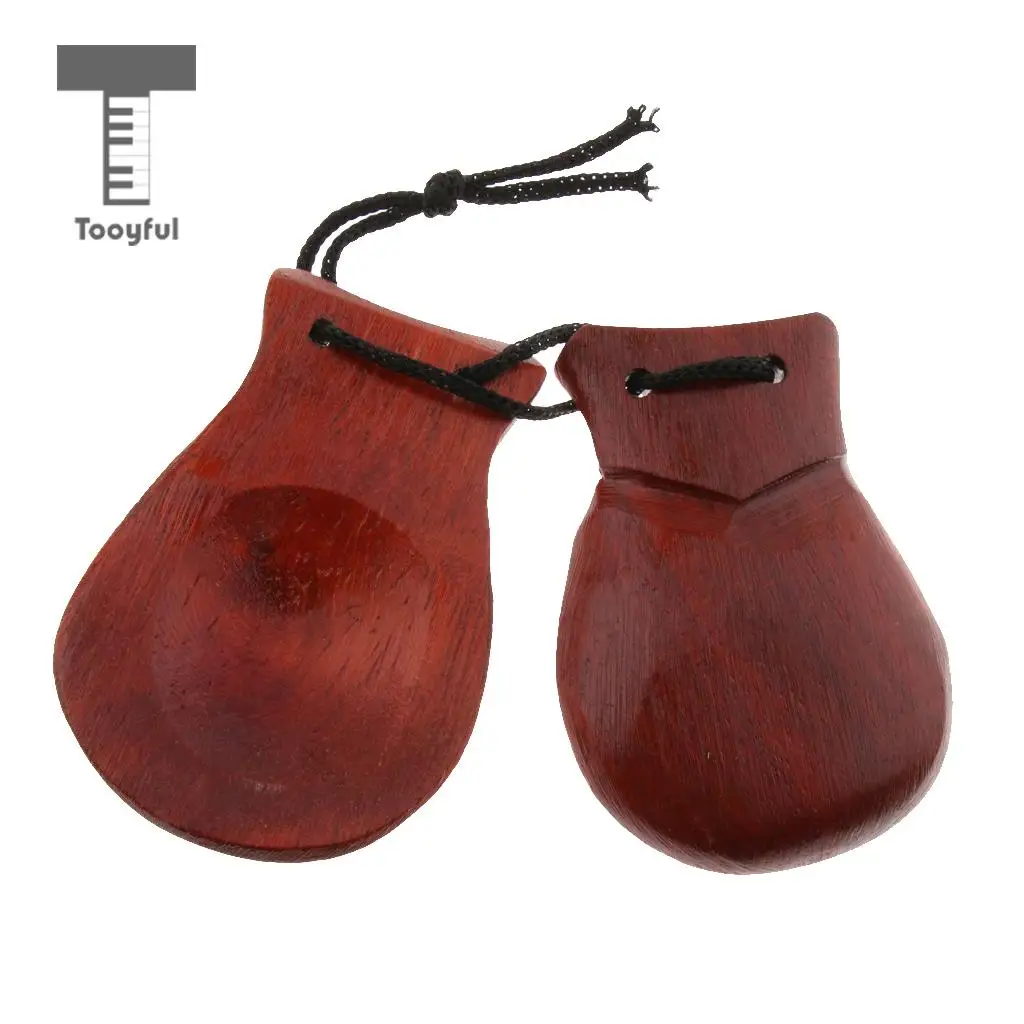 Tooyful Exquisite Wood Hand Clapper Castanets for Kids Preschool Early Learning Toy Birthday Gift