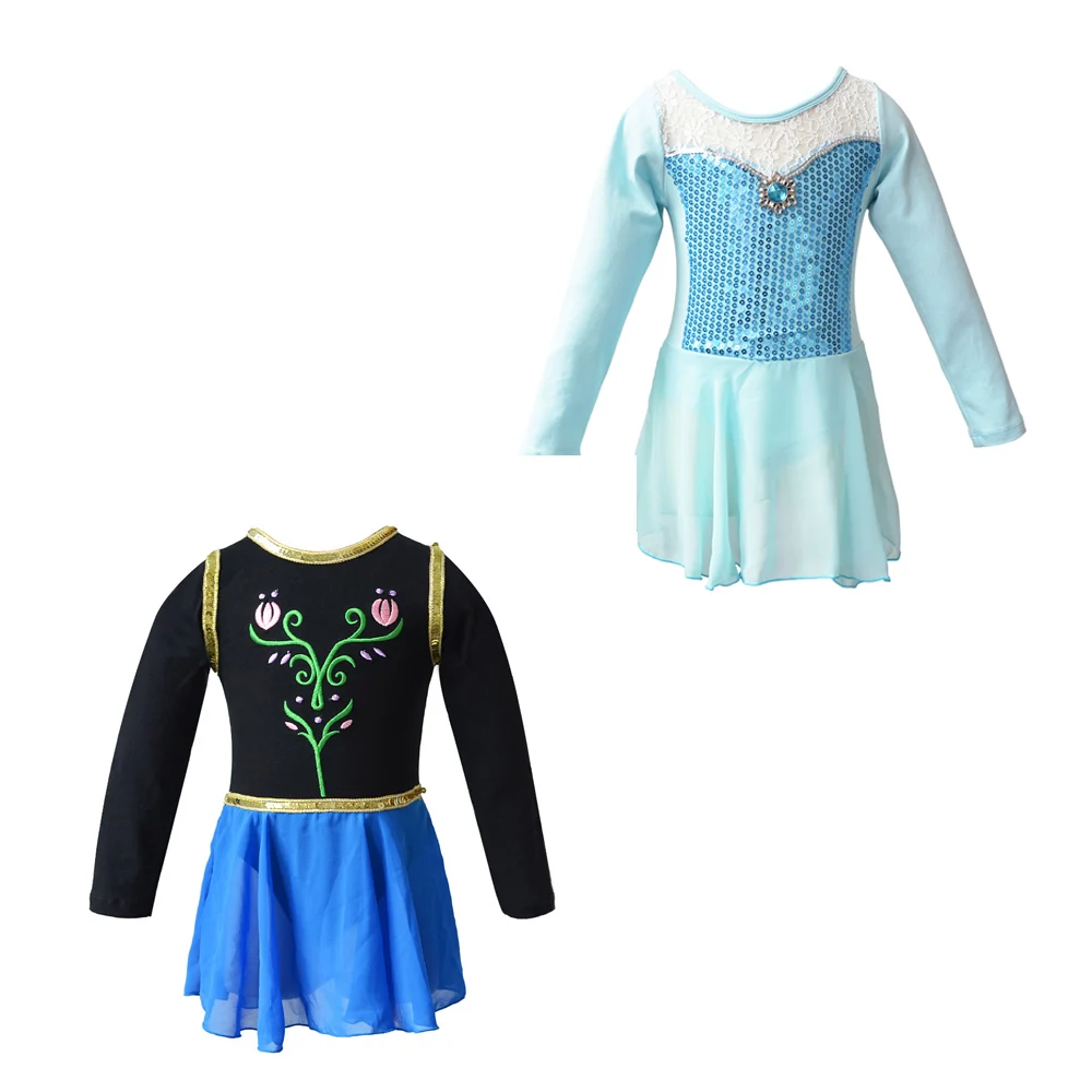 2017 New Baby Girl Leotard Anna Elsa Kids Tutu Dance Leotards Toddler