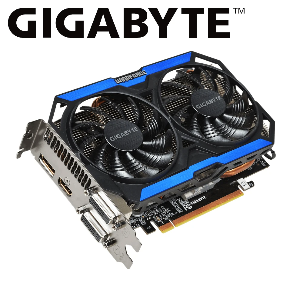 GIGABYTE графическая карта Оригинал GTX 960 4 GB 128Bit GDDR5 видеокарта питание от NVIDIA GeForce gtx gb