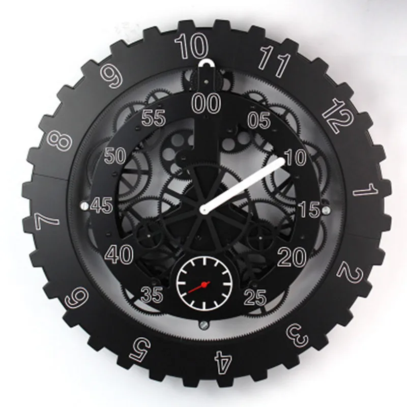 

Rotation Multi-function Luxury Large Gear Wall Clock Modern Design Mechanical Gear Clock Wheel Retro Roman Hanging Watch