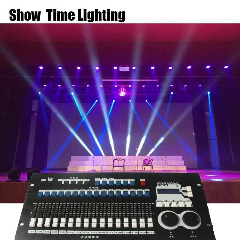 Профессиональный контроллер DMX 512 консоль управления 256A dmx с flycase имеет встроенную