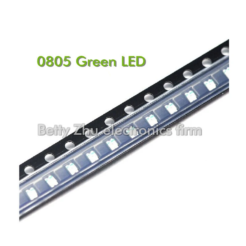 100 шт./лот 0805 SMD LED Зеленый свет-светодиоды 2012