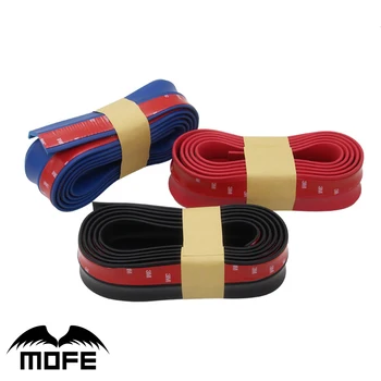 

MOFE Car Styling Universal Front Rubber Bumper Lip Splitter Skirt Protector Strap Rubber Strip Protector Spoiler 2.5M x 6.2CM
