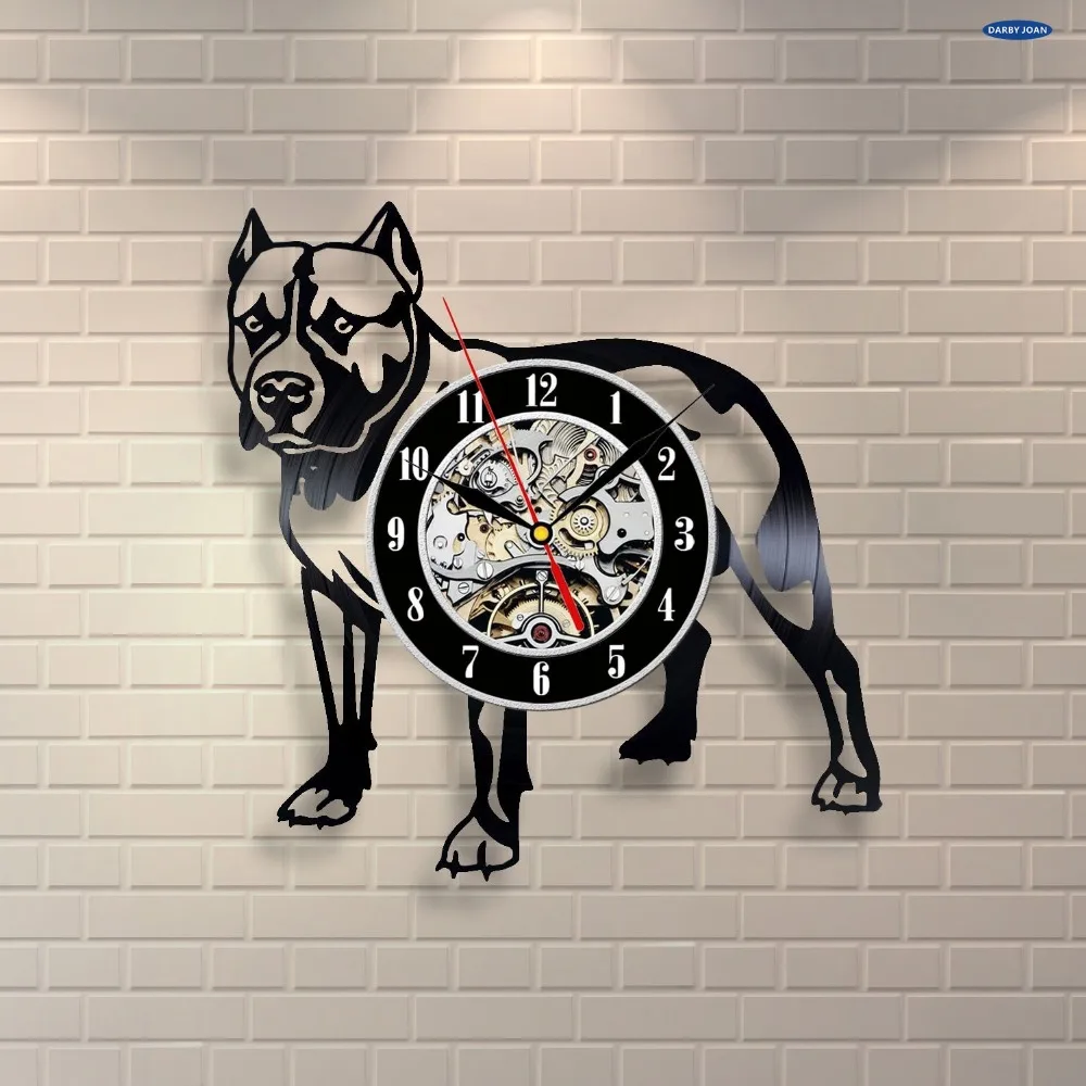 Dog House Art Boxer Pet Puppy Decorative Vinyl Record Wall Clock Gift To Your Friends And Family For Any Occasion | Дом и сад