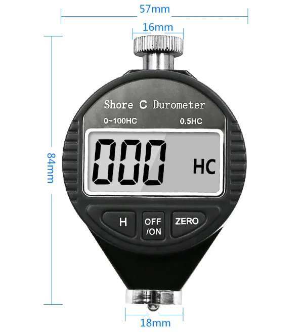 Электронный цифровой дисплей, тестер твердости, силиконовый, пластиковый, резиновый, для шин, тестер твердости 0-100A/C/D
