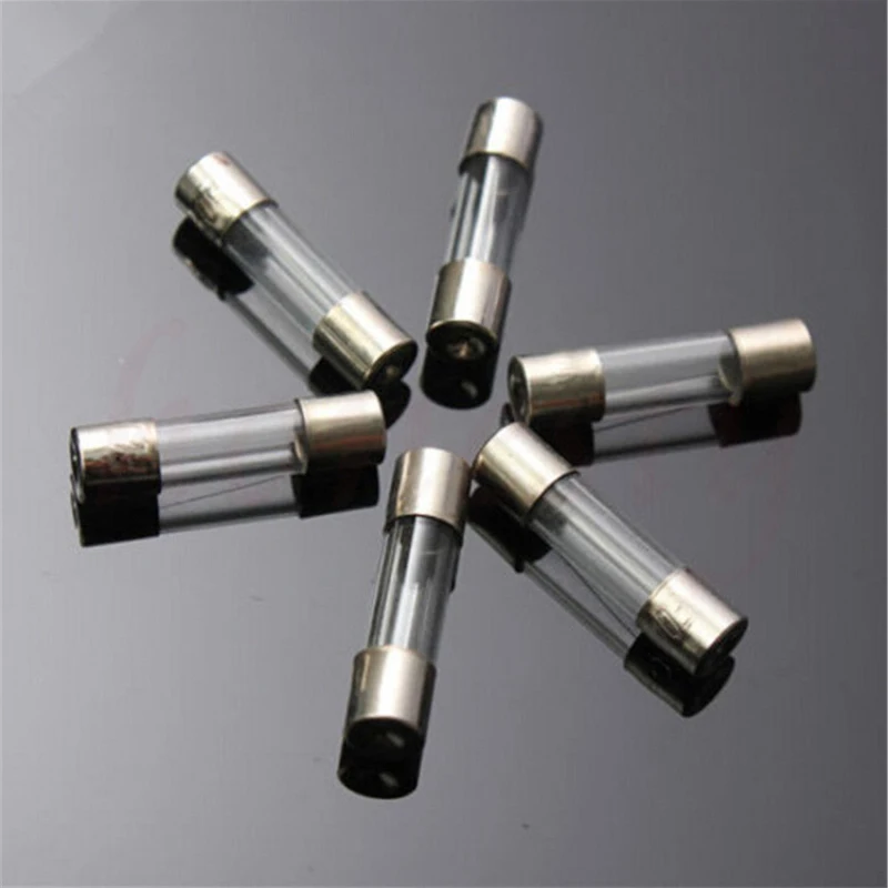 100Pcs/Set Quick Blow Glass Tube Fuse Assorted Kits 5x20mm Fast-blow Glass Fuses Electrical Equipment Fuse