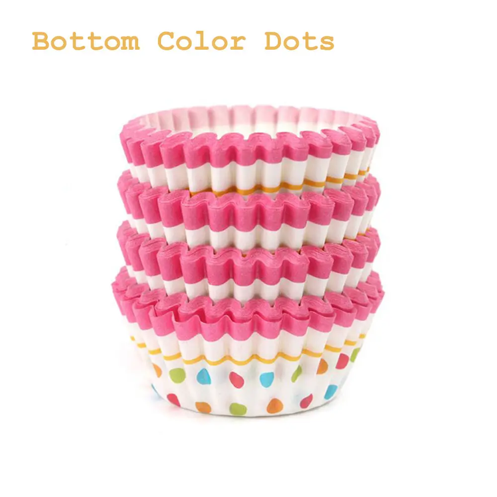 

100Pc Cartoon Greaseproof Round Cupcake Paper Cake Cup Holder Muffin Cases Xmas Party Wedding cupcake liner baking cup