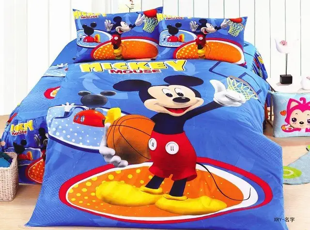 Basketball Mickey Mouse Bedding Sets Children S Boys Bedroom Decor Basketball Mickey Mouse Bedding Sets Children S Boys Bedroom Decor Single Twin Size Bed Sheets Quilt Duvet