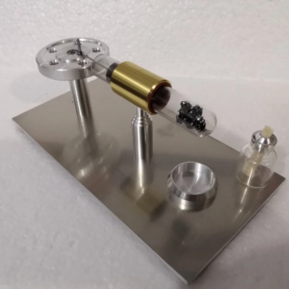 UTOYSLAND 1 Pcs Mini Horizontal Type Stirling External Combustion Engine Model With High Quality Test Kit