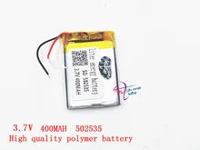 3.7V polymer lithium battery 502535 400mAh driving recorder has built-in lithium battery navigator MP3