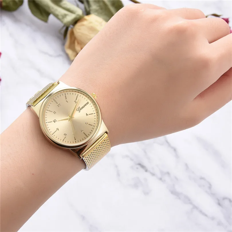 Temperament Fashion Mesh Belt Ladies and Men's Gift Quartz Watch Women Watches Stainless Steel Bands #4a2 (13)