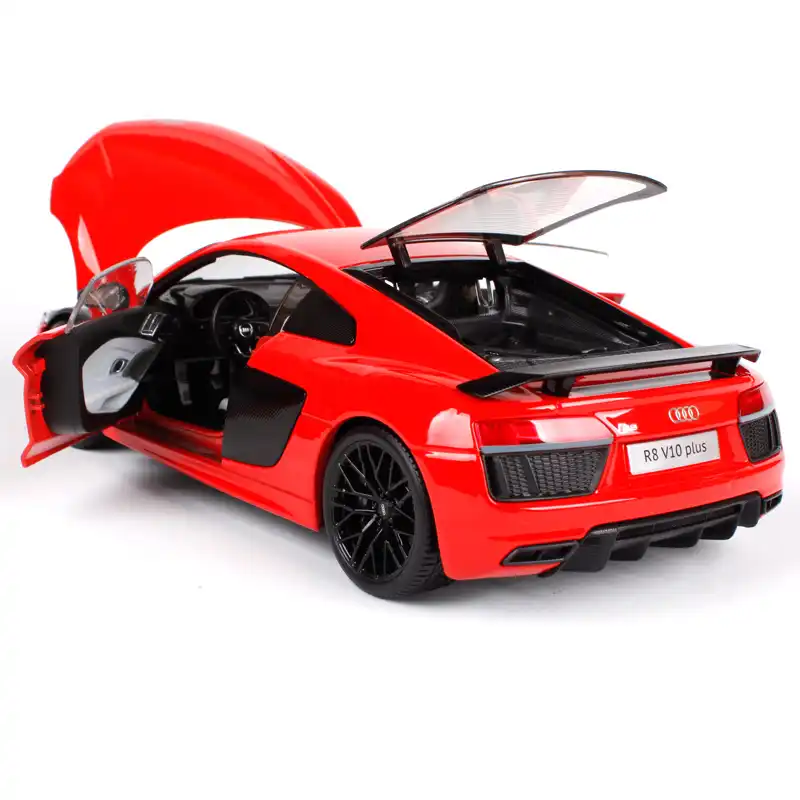 Maisto 118 audi r8 v10 plus white red car diecast hardback luxury