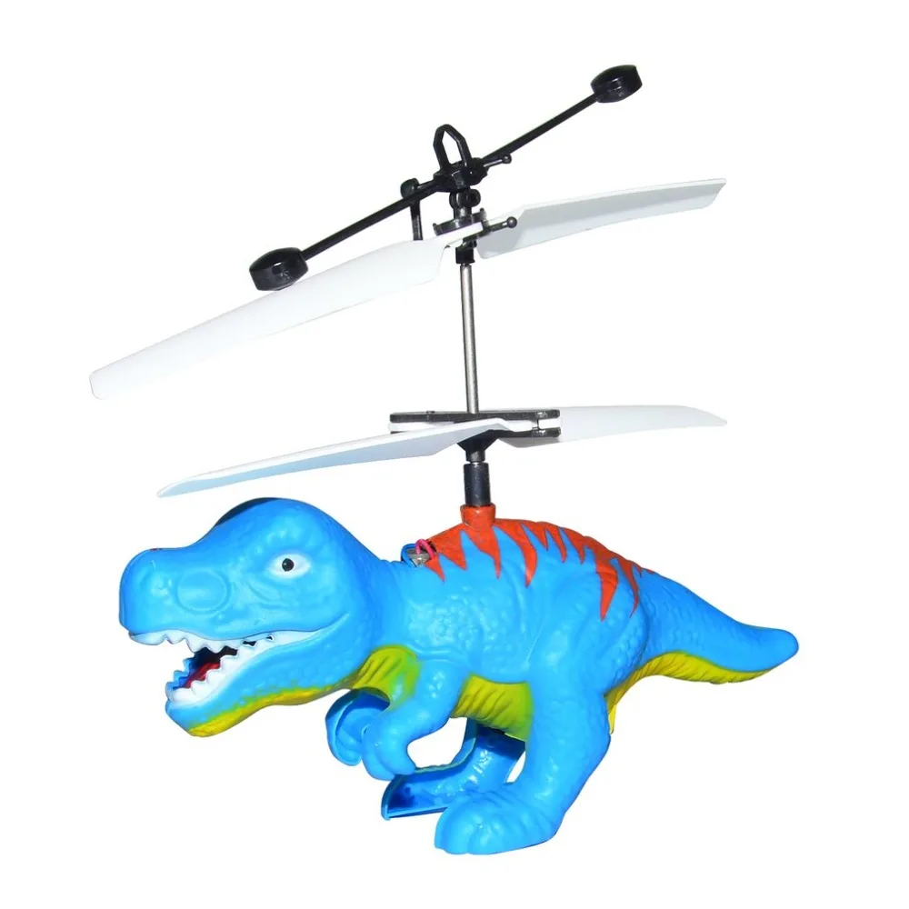 Рождественская электрическая радиоуправляемая летающая игрушка, инфракрасный датчик, модель динозавра, вертолет, светодиодный фонарик, usb зарядка, маленькая радиоуправляемая игрушка для детей