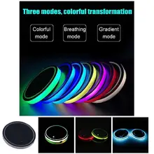 Nuovo 2 Pcs LED Auto Solare di Rilievo della Tazza Della Copertura USB di Ricarica Auto Decorazione di Interni Luci Tazza Pad Bottiglia di XR657