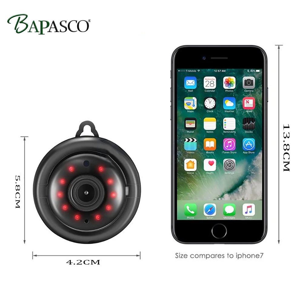 

Wireless monitoring HD night vision network small mini camera wifi remote motion detection camera home