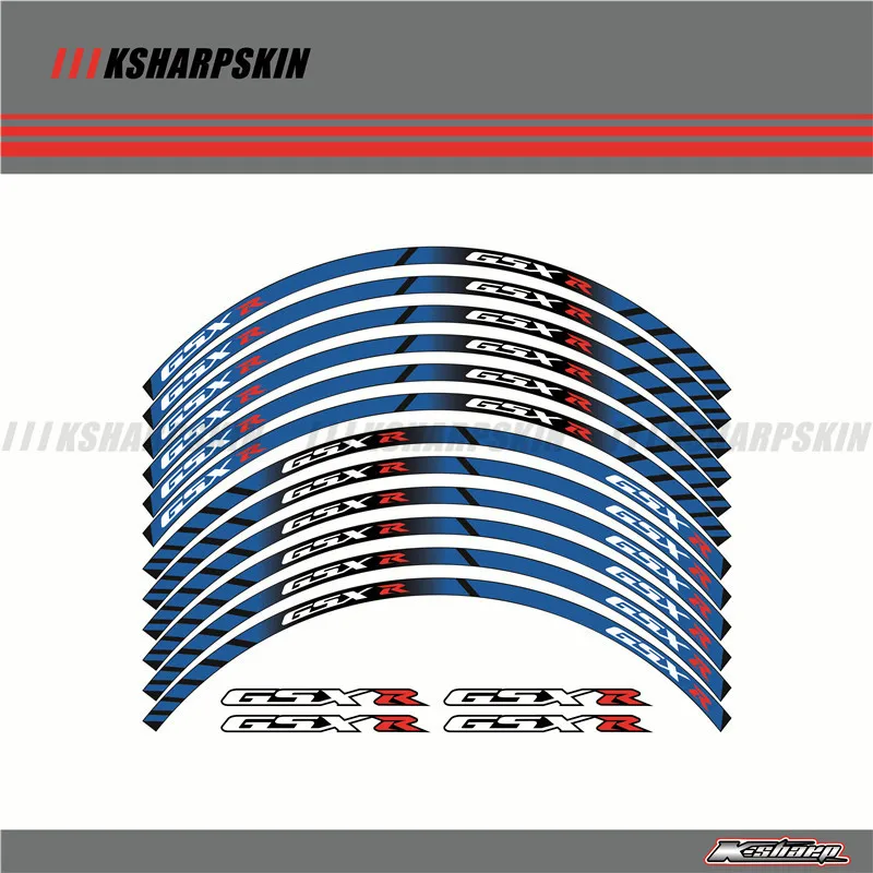 12 X толстый край внешний обод наклейки в полоску колесные наклейки подходят ко всем SUZUKI GSXR 250 400 600 1000 750 GSXR1000R GSXR1000 GSXR600 750