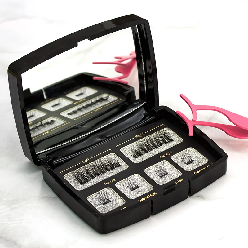 

Genailish 6psc Natural Long Magnet Eyelashes Acrylic Box handmade 6D Magnetic Lashes False Eyelashes with gift box SCT-5