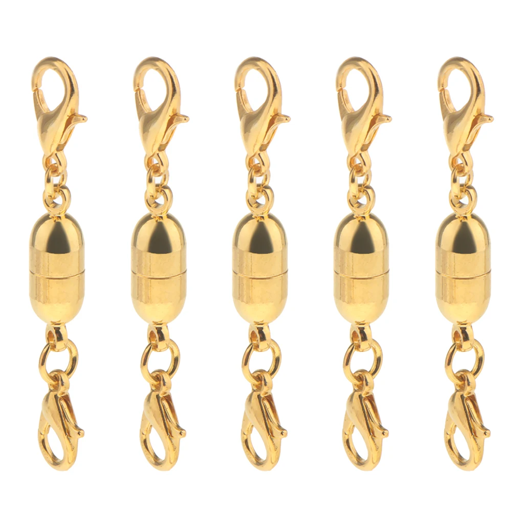 5 Pieces/Lot Two End Lobster Clasp Hook for Jewelry Converter Clasps Peanut Shape Fastener Lobster Claw Jewelry Findings