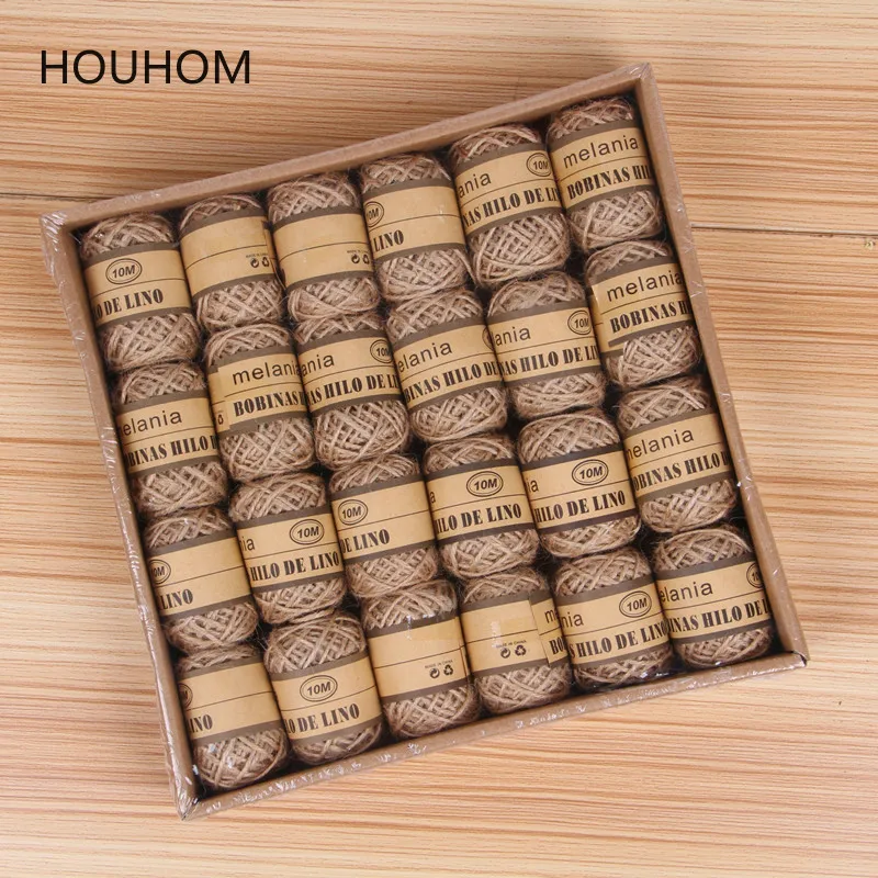 

5pcs 10M Jute Twine DIY Hemp Rope Linen Cord Jute Thread Yarn Decor DIY Toy Crafts Parts Vintage Rustic Wedding Decoration Tools