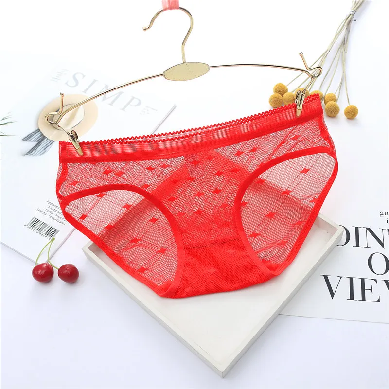 Sexy Seamless Briefs Transparent Women Underwear Panties Ultra-thin Women Briefs Lace Sexy Panty Cotton Underpants Plus Size 39 (8)