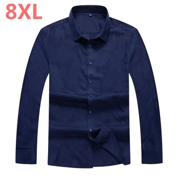 

10XL 8XL Classic Striped Men Dress Shirts Long Sleeve Business Formal Shirts Male Casual Shirts camisa masculina camisas hombre