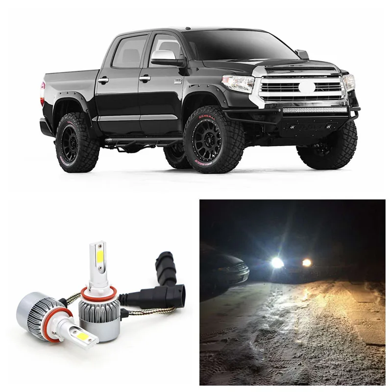 Edislight High Power 72W 7600LM LED Headlight Kit White Car Light Low