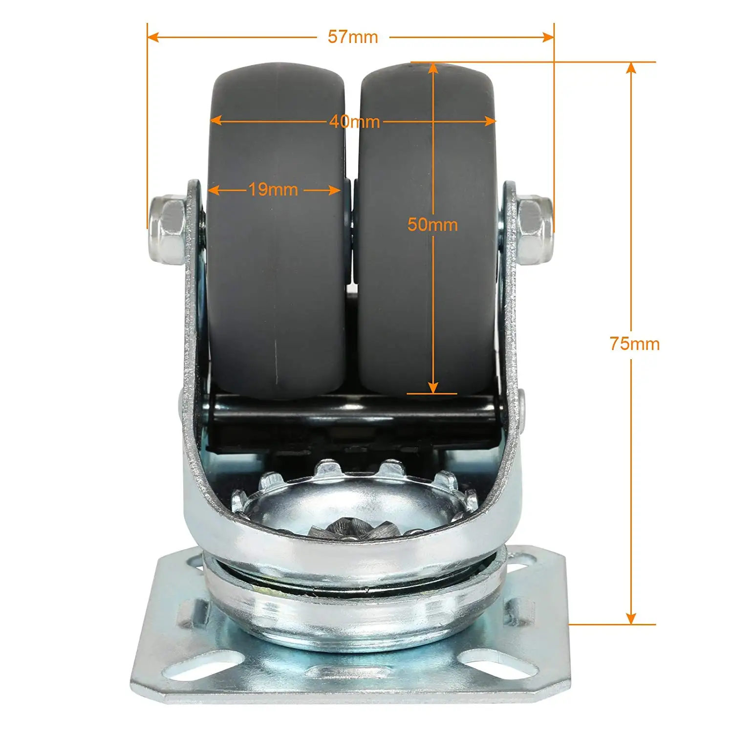 4 шт сверхмощный поворотный ролик колеса 50 мм с тормозом для Мебели Тележки